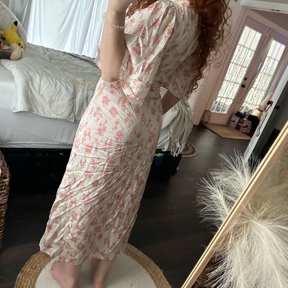 Les Reveries Women’s 4 Twist Front Drape Dress Flawed - Picture 3 of 9